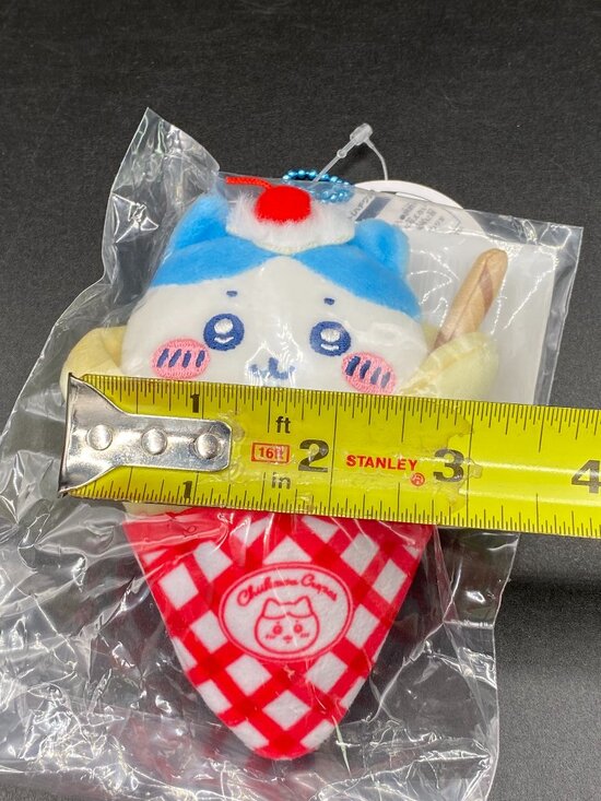 Chiikawa Crepe Hachiware Mascot (C) Key Chain Plush Doll Cute Kawaii NWT - Picture 8 of 10